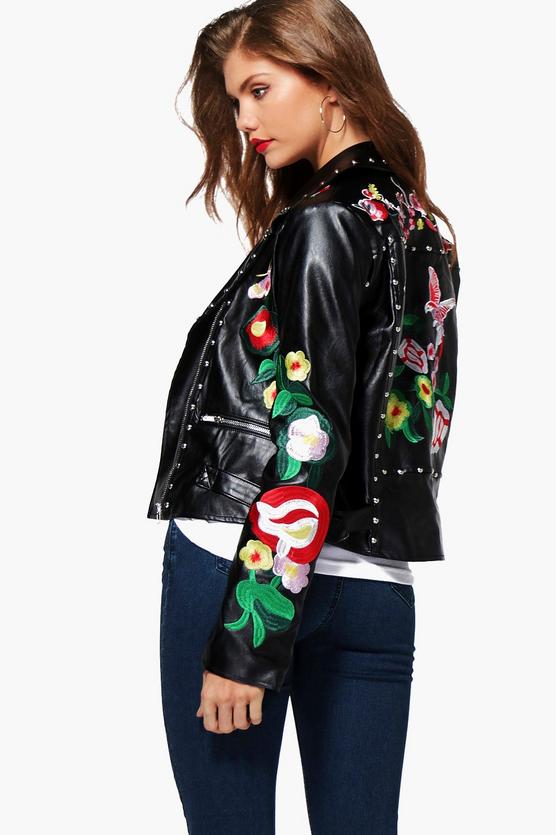 Tall Bethia Premium Embroidered Studded Biker